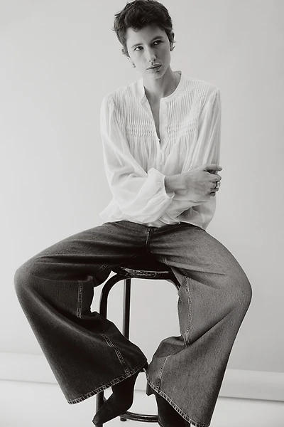 Blouse with Pintucks