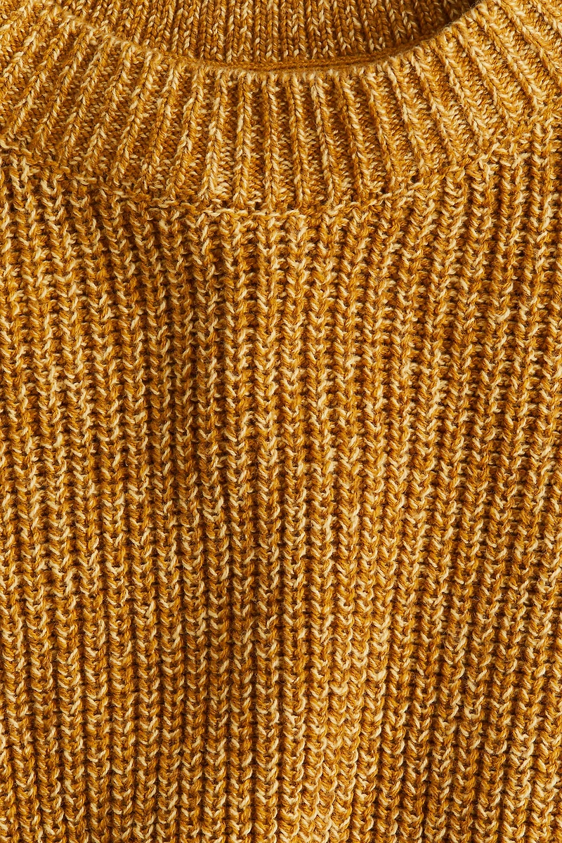 Rib-Knit Cotton Sweater