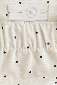 Cotton twill barrel trousers