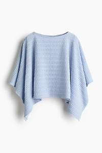 Textured-Knit Cape Top