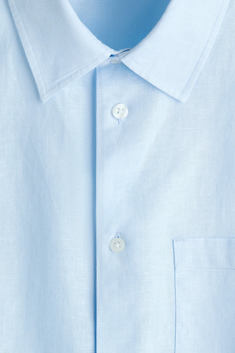 Relaxed-Fit Linen-Blend Shirt