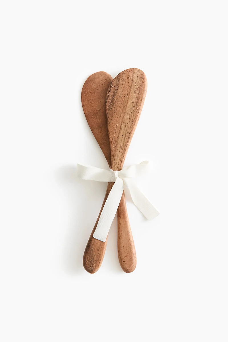 2-Pack Wooden Butter Knives