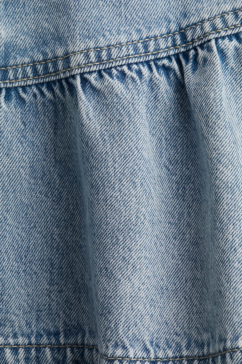 Jupe en denim avec basque
