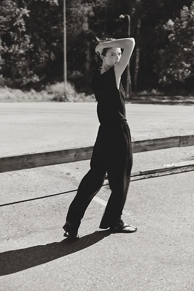 Crinkled Drawstring Pants