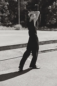 Crinkled Drawstring Pants