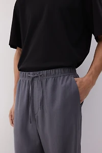 Relaxed Fit Linen-Blend Pants