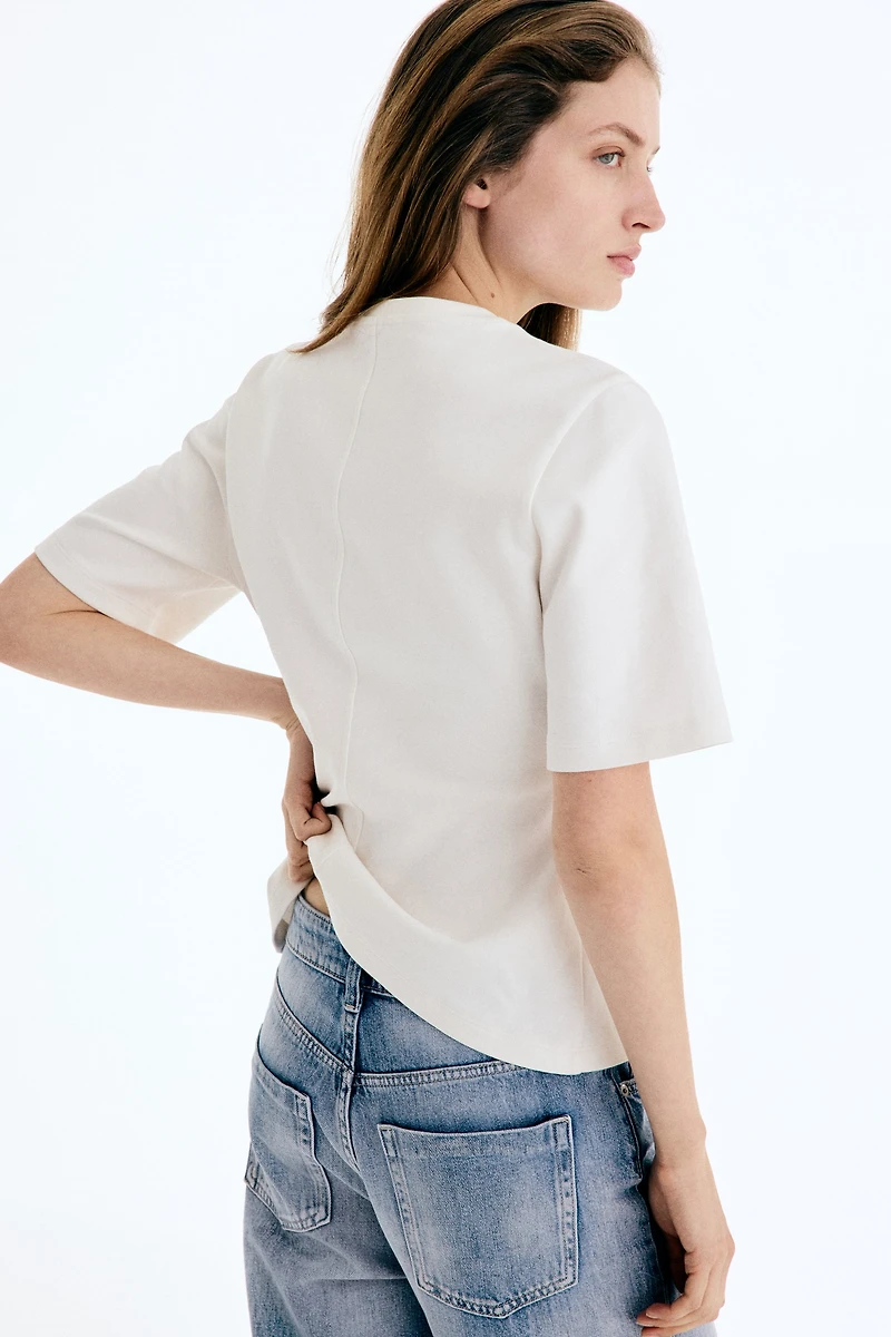 Tapered-Waist Interlock T-Shirt
