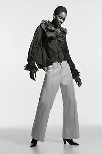 Wide High Ankle Jeans