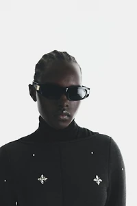 Rhinestone-Embellished Scuba Dress