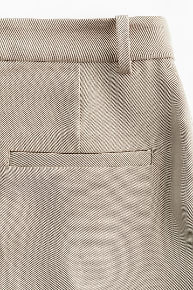 Wide-leg Twill Pants