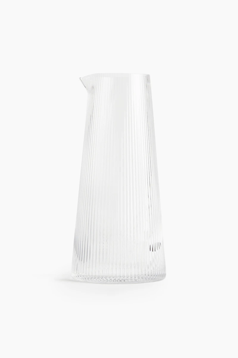 Fluted Glass Carafe