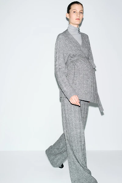 MAMA Pantalon Before & After en tricot torsadé