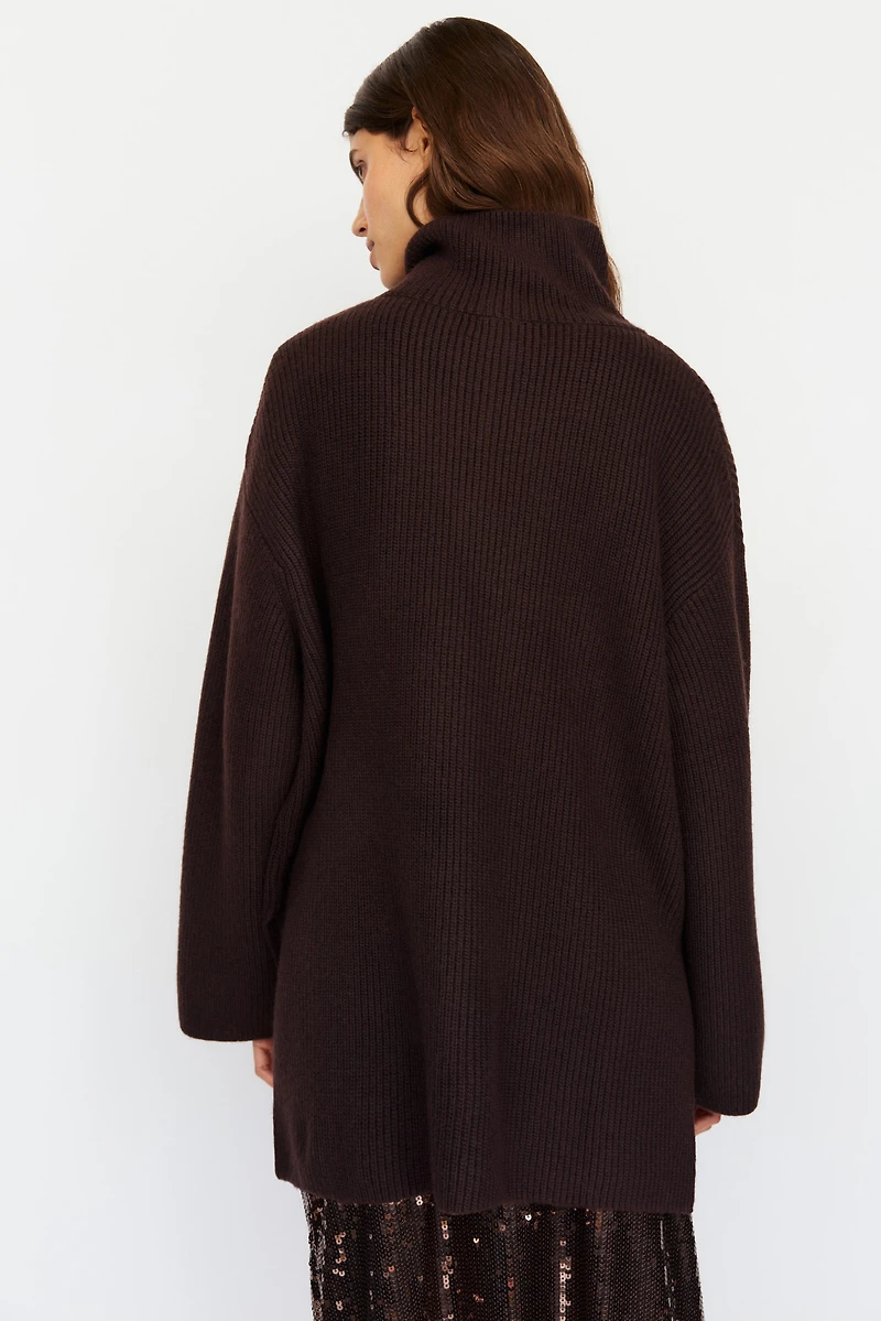 MAMA Before & After Half-zip Sweater