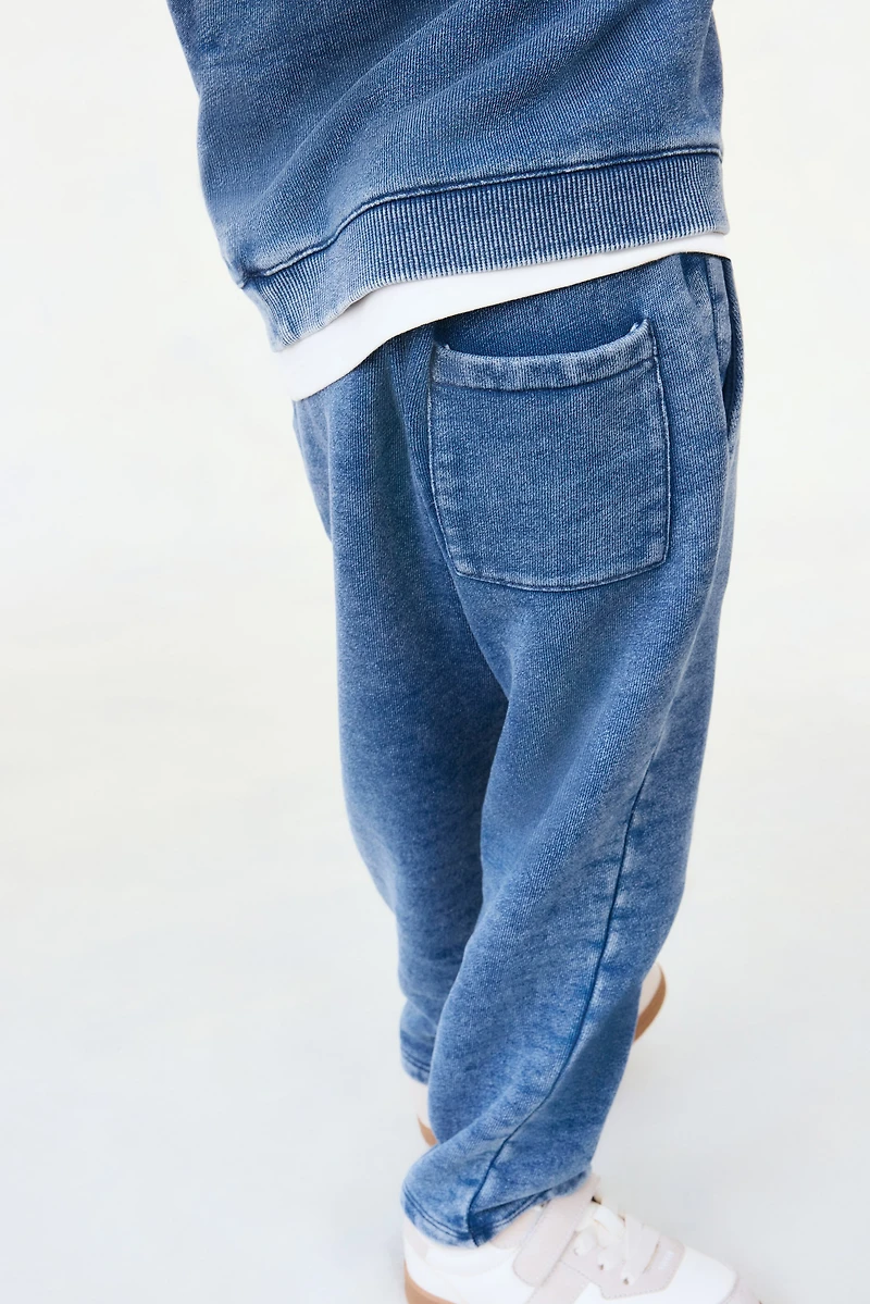 Denim-Look Cotton Joggers