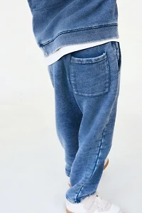 Denim-Look Cotton Joggers