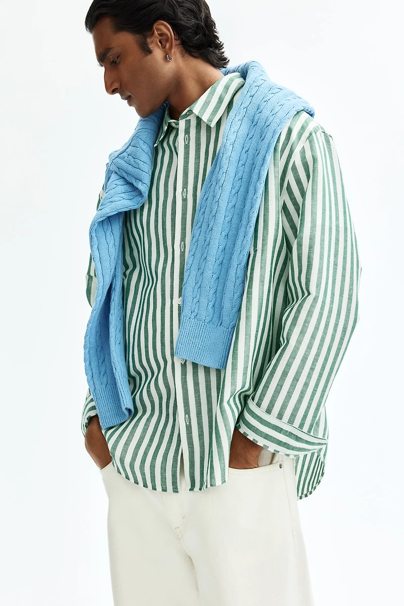 Relaxed-Fit Linen-Blend Shirt