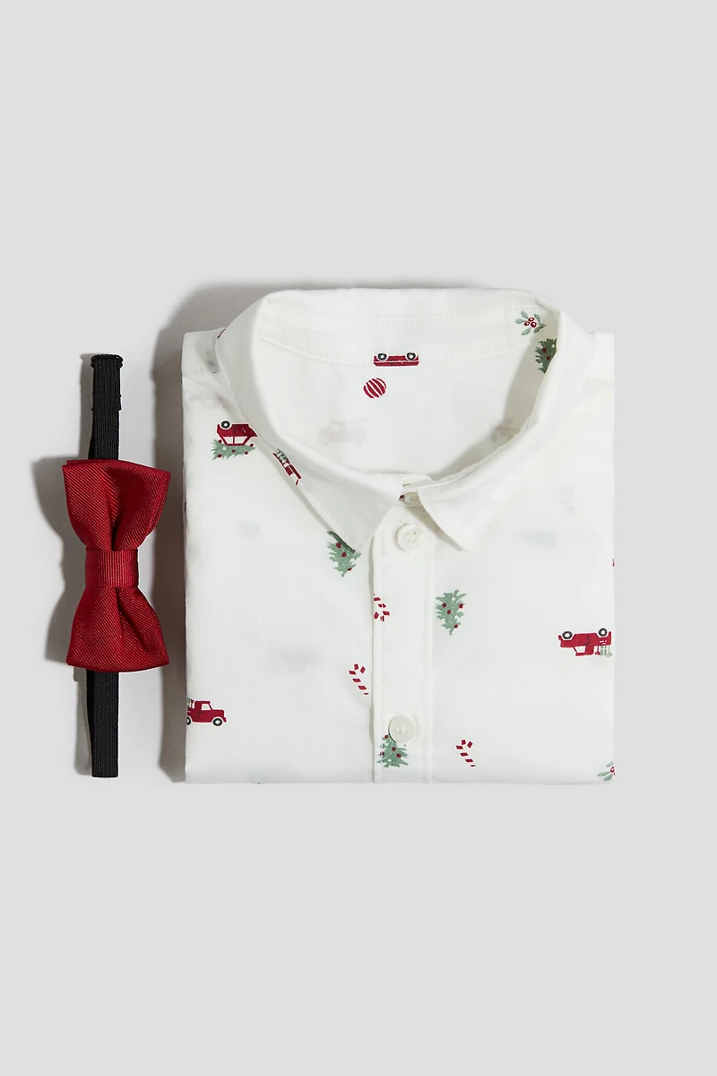 2-Piece Shirt and Bow-Tie Set