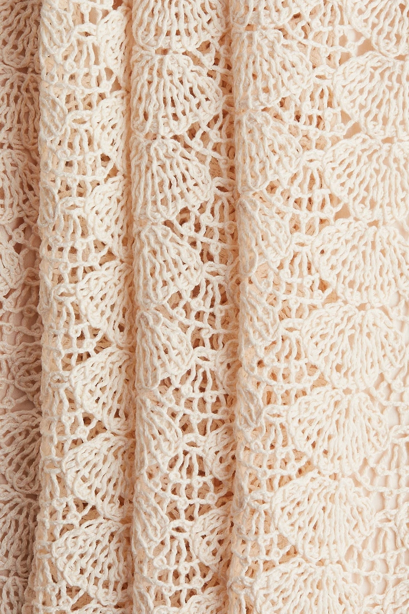 Crochet-Look Mini Dress