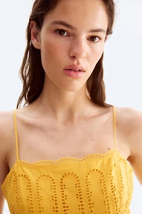 Eyelet-Embroidered Strappy Dress