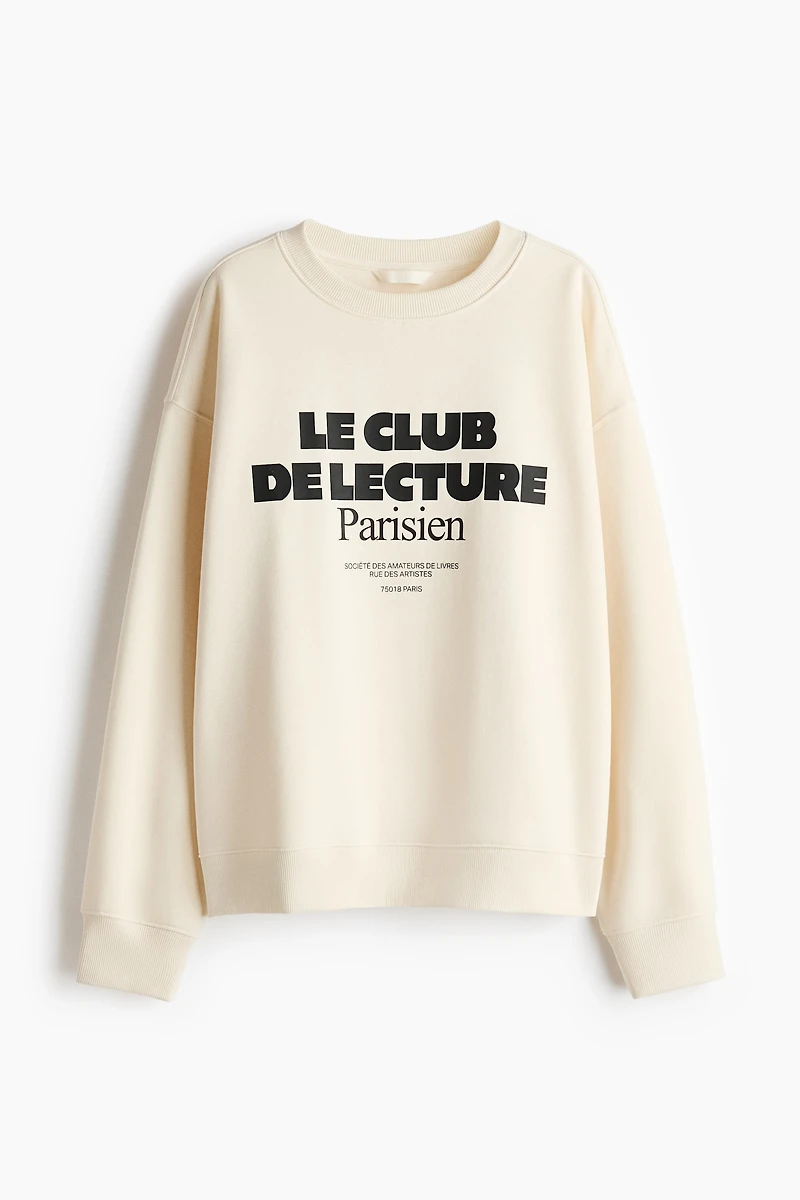 Sweatshirt with Text Motif