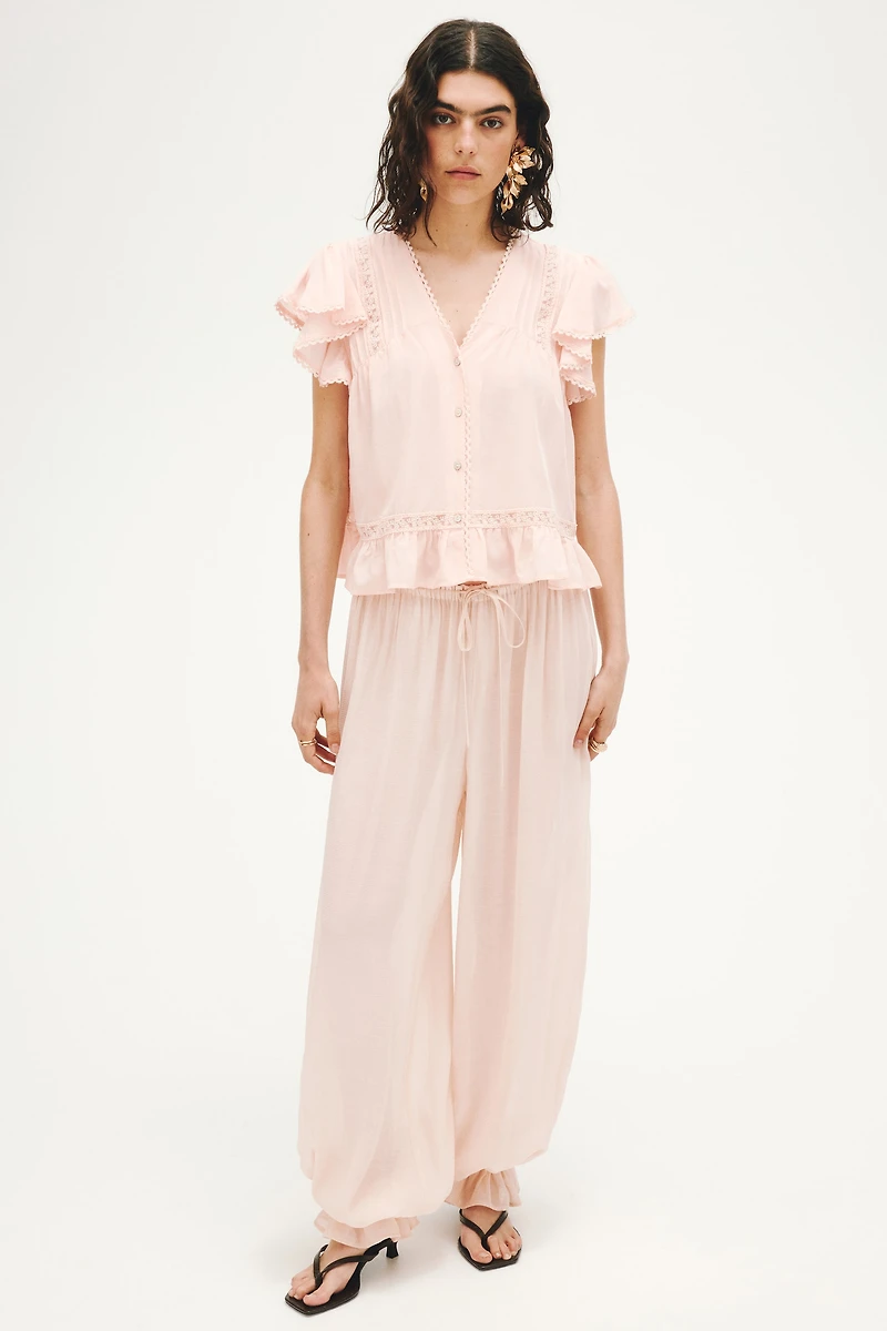 Blouse avec dentelle