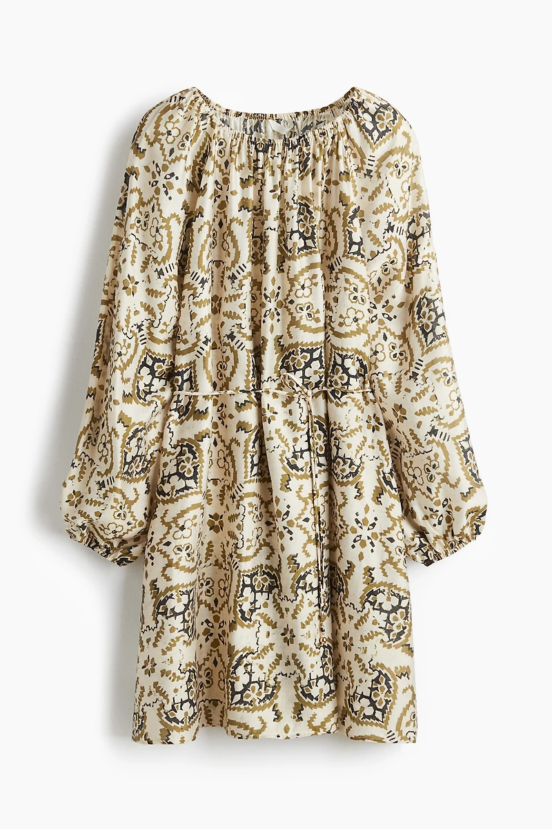 Oversized Tie-Belt Dress