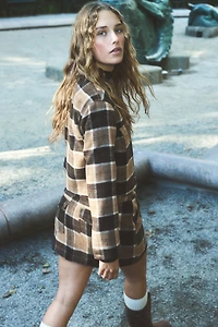 Brushed-Finish Mini Skirt