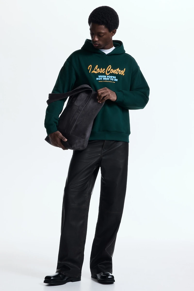 Loose-Fit Printed Hoodie