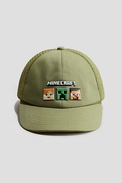 Motif-Detail Cotton Cap