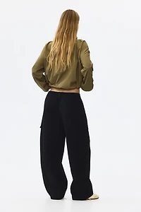 Barrel-Leg Cargo Pants