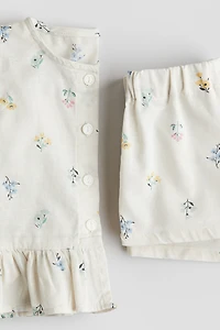 2-Piece Blouse and Shorts Set