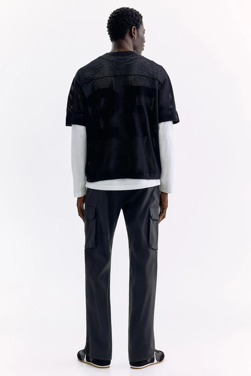 Regular Fit Nylon cargo trousers