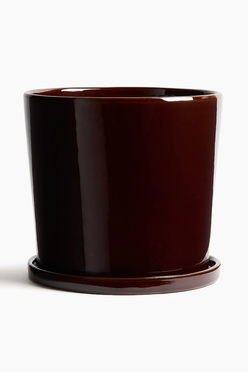 Large Plant Pot and Saucer