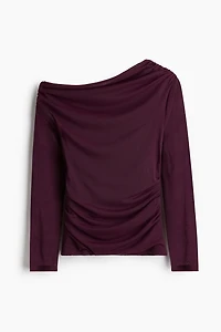 One-Shoulder Mesh Top