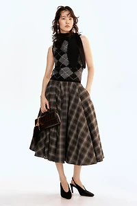 Haut à col écharpe en mohair mélangé