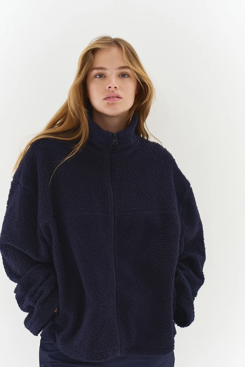 Half-Zip Teddy Fleece Jacket