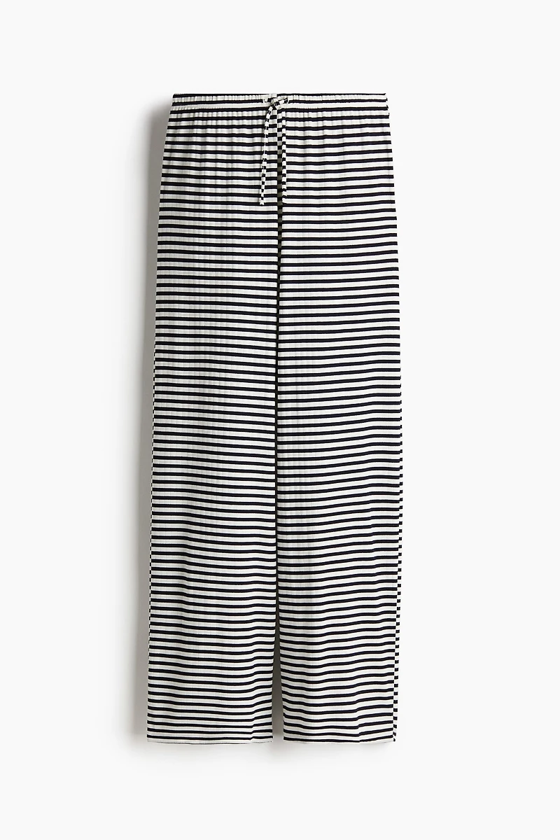 Wide-Leg Drawstring Pants