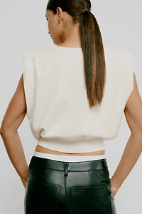 Haut froncé en tricot