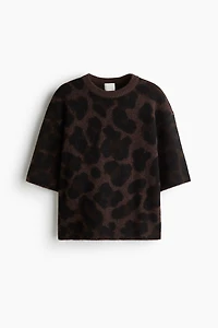 Chandail carré en tricot jacquard