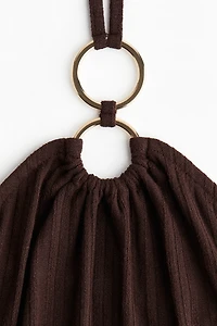 Ring-Detail Halterneck Top
