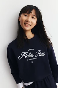 2-Piece Sweatshirt and Sweatshorts Set
