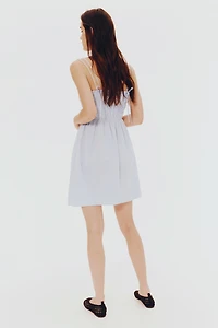 Smocked-Bodice Cotton Dress