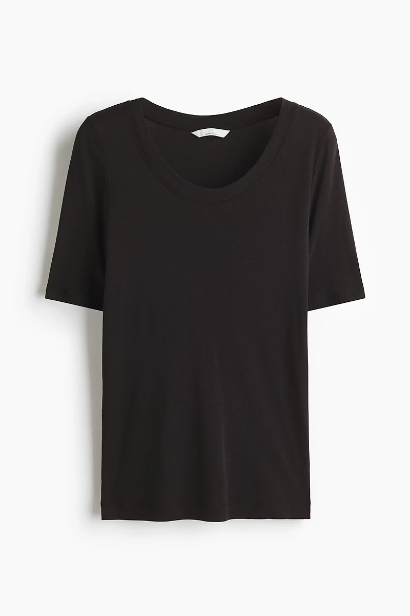 Scoop-Neck Pima Cotton T-Shirt