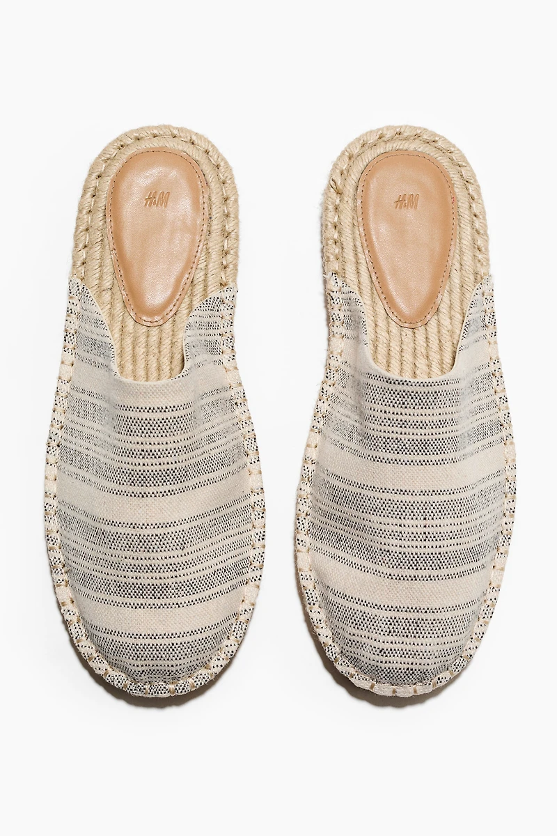 Mules façon espadrilles