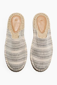 Mules façon espadrilles