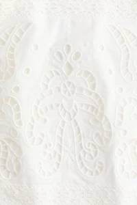 Strappy Top with Eyelet Embroidery