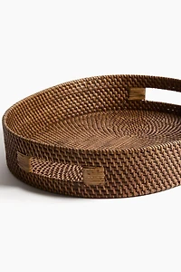 Oval Rattan Tray
