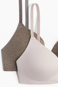 2-pack Padded Soft-cup Cotton Bras