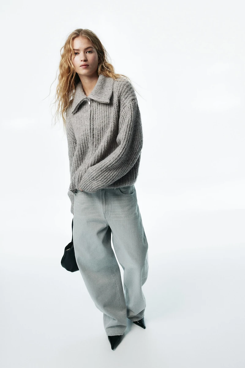 Cardigan with Zipper