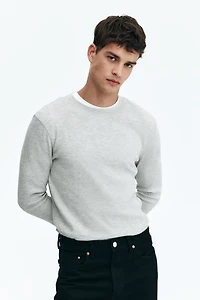 Slim Fit Waffled Jersey Shirt